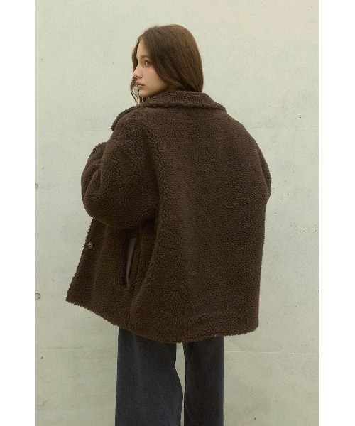 ALEXIA STAM（アリシアスタン）の「Reversible Boa Jacket /リバーシブルムートンボアジャケット（その他アウター・レディース・ブラウン/ブラック・FREE）」の16枚目の写真