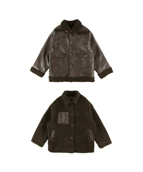 ALEXIA STAM（アリシアスタン）の「Reversible Boa Jacket /リバーシブルムートンボアジャケット（その他アウター・レディース・ブラウン/ブラック・FREE）」の22枚目の写真