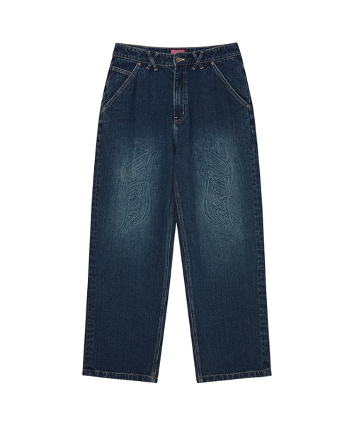 NYXX(エヌワイエックスエックス)の「LOGO EMBOSSED DENIM PANTS INDIGO(デニムパンツ・レディース・その他・SMALL/MEDIUM)」の2枚目の写真