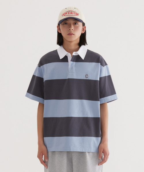 C‑logo raglan biker T‑shirt Charcoal