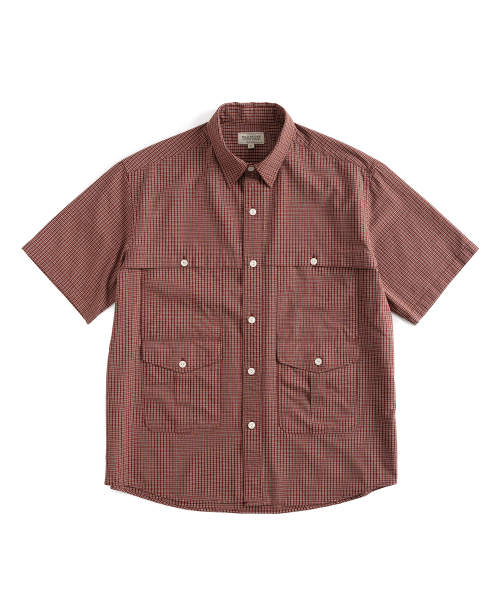 WILD BRICKS(ワイルドブリックス)の「W23 チェックユーティリティシャツ(レッド)(シャツ/ブラウス・メンズ・その他・LARGE/X-LARGE/MEDIUM)」の1枚目の写真