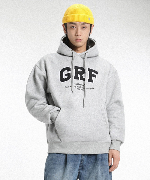 GRANFINNY（グランフィニ）の「GRF クルーネックフードTシャツ - メランジ（パーカー・レディース・ミックスグレー・MEDIUM/LARGE/X-LARGE/XX-LARGE）」の2枚目の写真