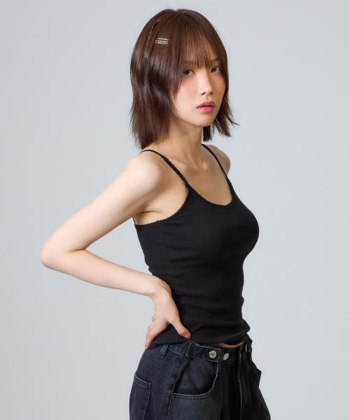UNKNOWN PLANET(アンノウンプラネット)の「レースノースリーブトップス ブラック(Tシャツ/カットソー・レディース・その他・FREE)」の5枚目の写真