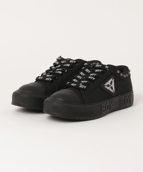 BOY LONDON(ボーイロンドン)の「【BOY LONDON】BOY CANVAS LOW-CUT SNEAKER(スニーカー・メンズ・ブラック・36)」の1枚目の写真