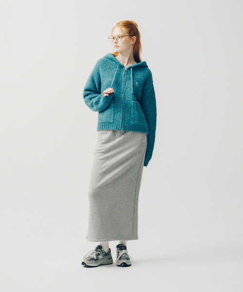 YALE(イェール)の「ウィメンズヘアリークロップニットフードジップアップ_ブルー(ニット/セーター・レディース・その他・SMALL/MEDIUM/LARGE)」の5枚目の写真