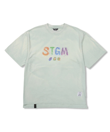 Crayon STGM Vintage-Like Washed Oversized Short Sleeves T-Shirts Sky Blue