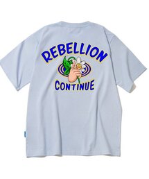 REBELLION FLOWER GRAPHIC Tシャツ - パープル