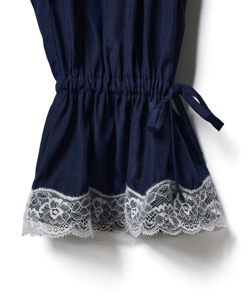 Lace Drawstring Two-way Pants - Navy 【公式通販】