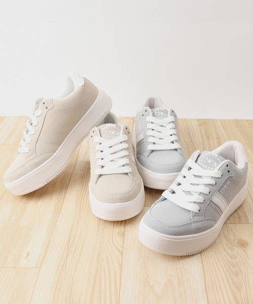 EDWIN(エドウィン)の「EDWIN 軽量スニーカー(スニーカー・レディース・サックスブルー/ベージュ・24.5cm/24cm/23.5cm/23cm)」の4枚目の写真