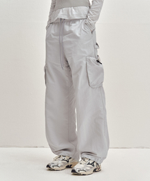 SECONDMONO（セカンドモノローグ）の「バルーンフィットナイロンカーゴカーペンターバンディングパンツ[LGRAY]_SEPT062LGRAY（スウェットパンツ）」