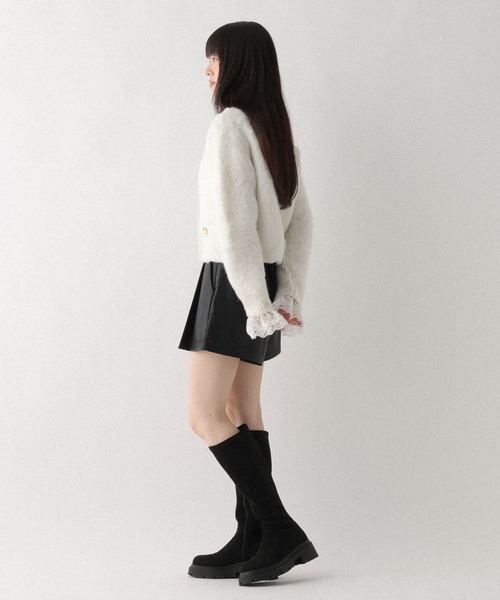 Heather（ヘザー）の「2WAYシャギーボタンカーディガン　637500（カーディガン/ボレロ・レディース・ブラック/オフホワイト/グレー・FREE）」の10枚目の写真