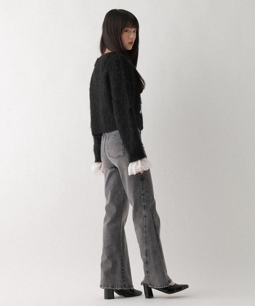 Heather（ヘザー）の「2WAYシャギーボタンカーディガン　637500（カーディガン/ボレロ・レディース・ブラック/オフホワイト/グレー・FREE）」の19枚目の写真