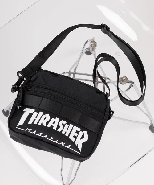 THRASHER（スラッシャー）の「【79】【THRASHER/スラッシャー】ブランドロゴ ミニショルダーバック（ショルダーバッグ・メンズ・ブラック/ブラック系その他/ダークグリーン・FREE）」の2枚目の写真
