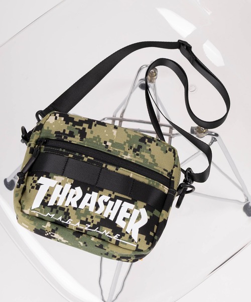 THRASHER（スラッシャー）の「【79】【THRASHER/スラッシャー】ブランドロゴ ミニショルダーバック（ショルダーバッグ・メンズ・ブラック/ブラック系その他/ダークグリーン・FREE）」の3枚目の写真