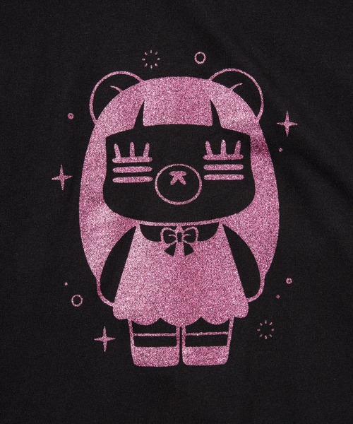 ZOZO（ゾゾ）の「コレサワ BLACK COLLECTION by ZOZOTOWN　れ子ちゃんラメTシャツ（Tシャツ/カットソー・レディース・ブラック/ピンク・LL/L/M/S）」の4枚目の写真