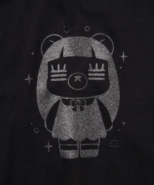 ZOZO（ゾゾ）の「コレサワ BLACK COLLECTION by ZOZOTOWN　れ子ちゃんラメTシャツ（Tシャツ/カットソー・レディース・ブラック/ピンク・LL/L/M/S）」の7枚目の写真