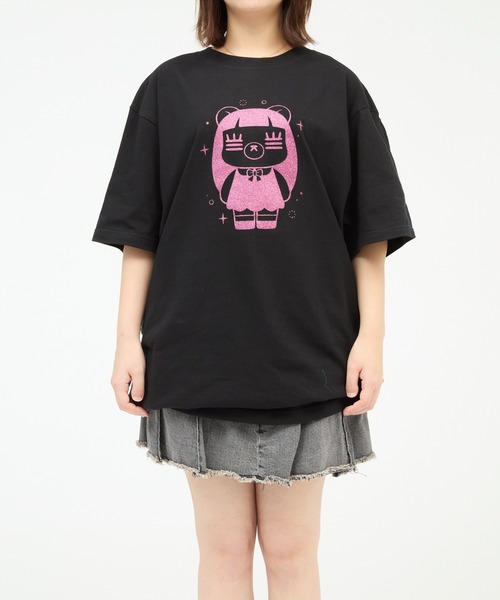 ZOZO（ゾゾ）の「コレサワ BLACK COLLECTION by ZOZOTOWN　れ子ちゃんラメTシャツ（Tシャツ/カットソー・レディース・ブラック/ピンク・LL/L/M/S）」の12枚目の写真