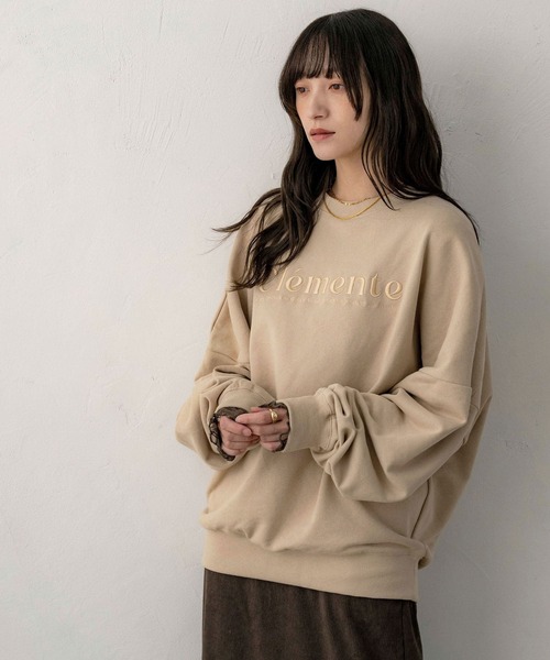 NOAHL（ノアル）の「【NOAHL】刺繍ロゴスウェットプルオーバー（ニット/セーター・レディース・ブラック/ベージュ・FREE）」の15枚目の写真