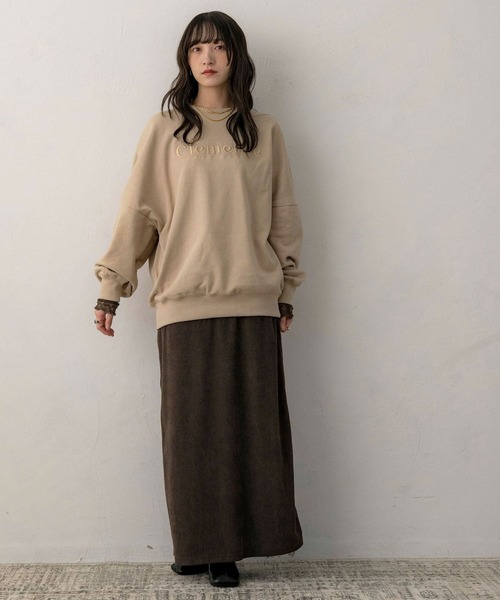 NOAHL（ノアル）の「【NOAHL】刺繍ロゴスウェットプルオーバー（ニット/セーター・レディース・ブラック/ベージュ・FREE）」の11枚目の写真