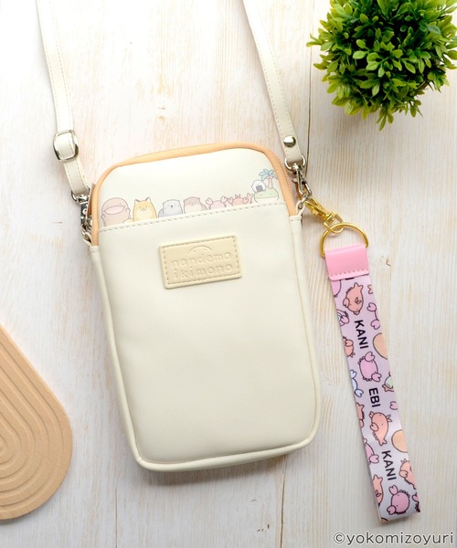 M-factory（エムファクトリー）の「ポーチ キャラクター スマホストラップ なんでもいきもの「スマホポーチ」 なんもの スマホ用ポーチ（スマホグッズ・レディース・グレー/イエロー・ONE SIZE）」の5枚目の写真