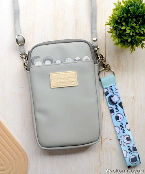 M-factory（エムファクトリー）の「ポーチ キャラクター スマホストラップ なんでもいきもの「スマホポーチ」 なんもの スマホ用ポーチ（スマホグッズ・レディース・グレー/イエロー・ONE SIZE）」の6枚目の写真
