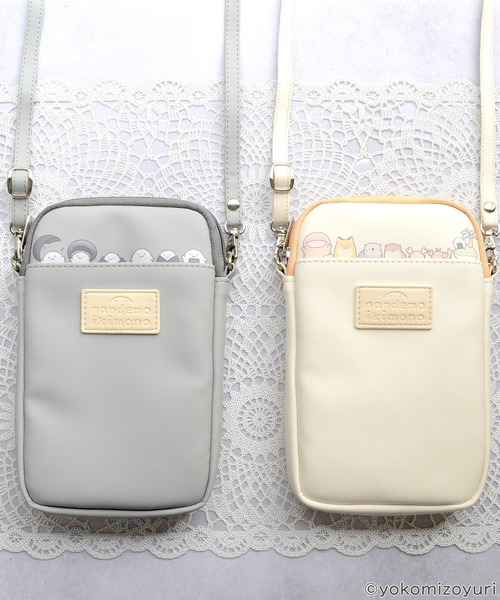 M-factory（エムファクトリー）の「ポーチ キャラクター スマホストラップ なんでもいきもの「スマホポーチ」 なんもの スマホ用ポーチ（スマホグッズ・レディース・グレー/イエロー・ONE SIZE）」の7枚目の写真