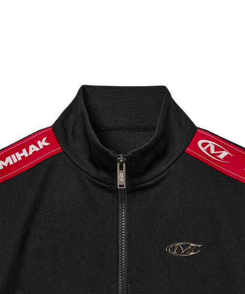 MIHAK(ミハク)の「レタリングテープクロップトラックジャケット(ブラック)(ジャージ・レディース・その他・1/2)」の9枚目の写真