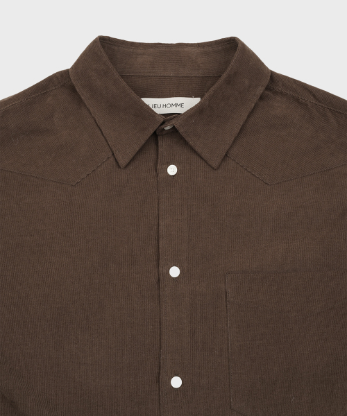 LIEU HOMME（リュウオム）の「Western Corduroy Shirt_Brown（シャツ/ブラウス・メンズ・ブラウン・MEDIUM）」の3枚目の写真