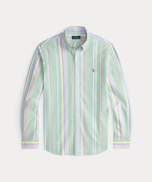 POLO RALPH LAUREN(ポロ ラルフ ローレン)の「クラシック フィット ストライプド オックスフォード シャツ(シャツ/ブラウス・メンズ・グリーン・M/L)」の8枚目の写真