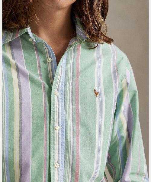 POLO RALPH LAUREN(ポロ ラルフ ローレン)の「クラシック フィット ストライプド オックスフォード シャツ(シャツ/ブラウス・メンズ・グリーン・M/L)」の5枚目の写真