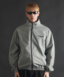 PHERMENON（フェルメノン）の「ルーズフィット ナイロン ウインドブレーカー ジップアップ [ライトグレー]（ナイロンジャケット）」