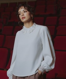 Callarus（カラルス）の「<単品>取り外せるレース襟付き前後2WAYブロードブラウス〔Callarus〕（シャツ/ブラウス）」