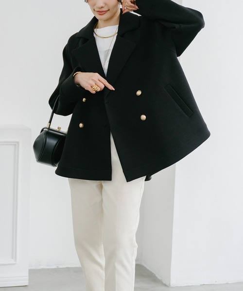 Emma Taylor（エマテイラー）の「ダンボールミドルフレアートレンチコート（トレンチコート・レディース・ブラック/MD.Gray・FREE）」の13枚目の写真