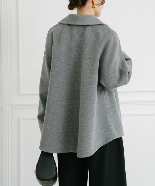 Emma Taylor（エマテイラー）の「ダンボールミドルフレアートレンチコート（トレンチコート・レディース・ブラック/MD.Gray・FREE）」の3枚目の写真