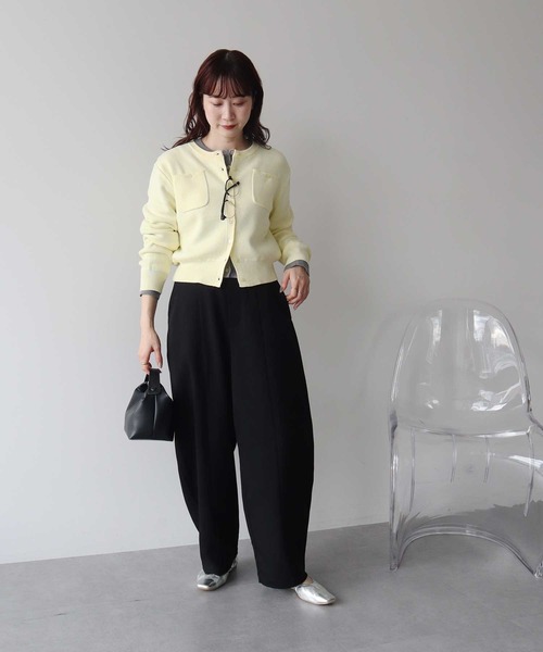 earth music&ecology（アースミュージックアンドエコロジー）の「【2026SS】ダブルポケットカーディガン（カーディガン/ボレロ・レディース・グレー/ネイビー/イエロー/アイボリー・FREE）」の21枚目の写真