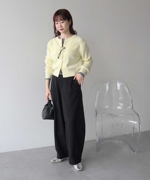 earth music&ecology（アースミュージックアンドエコロジー）の「【2026SS】ダブルポケットカーディガン（カーディガン/ボレロ・レディース・グレー/ネイビー/イエロー/アイボリー・FREE）」の22枚目の写真