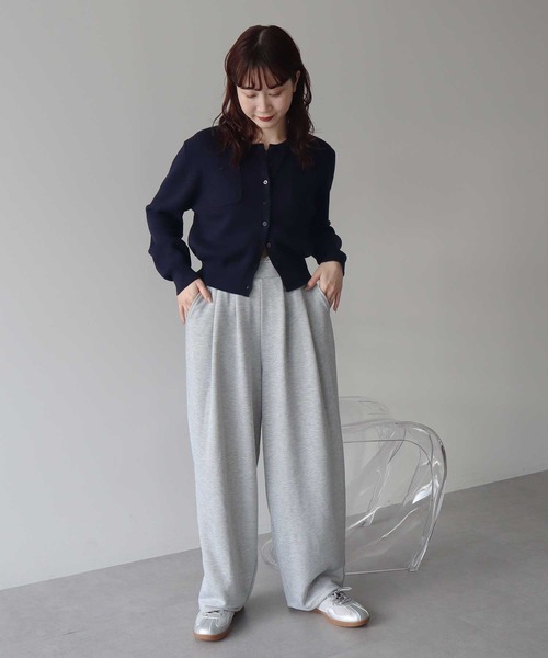 earth music&ecology（アースミュージックアンドエコロジー）の「【2026SS】ダブルポケットカーディガン（カーディガン/ボレロ・レディース・グレー/ネイビー/イエロー/アイボリー・FREE）」の15枚目の写真