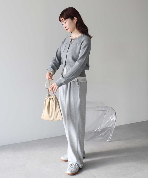 earth music&ecology（アースミュージックアンドエコロジー）の「【2026SS】ダブルポケットカーディガン（カーディガン/ボレロ・レディース・グレー/ネイビー/イエロー/アイボリー・FREE）」の10枚目の写真