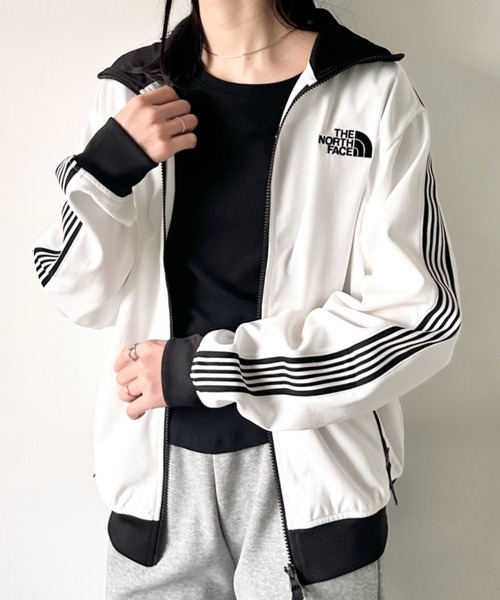 THE NORTH FACE（ザノースフェイス）の「国内未発売 THE NORTH FACE(ザ・ノースフェイス)/トラックジャケット トラックブルゾン ジャージ  スタンドネック  ロゴ刺繍/TNF TRACK JACKET（ジャージ・レディース・ブラック/オフホワイト/グリーン・L/M/XL）」の19枚目の写真