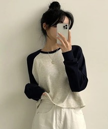 SHEPP | 【26年春新作】ラグランカラーショートロンT(Tシャツ/カットソー)