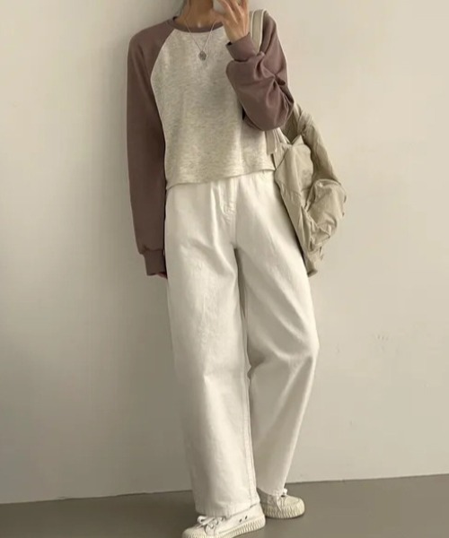 SHEPP(シープ)の「【26年春新作】ラグランカラーショートロンT(Tシャツ/カットソー・レディース・ブラック/グリーン/ベージュ・M/L)」の17枚目の写真