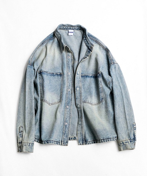 CALIFORNIA OUTFITTERS(カリフォルニア アウトフィッターズ)の「12D10 オーバーサイズ デニムシャツジャケット(デニムジャケット・メンズ・ブルー/ライトブルー・FREE)」の19枚目の写真