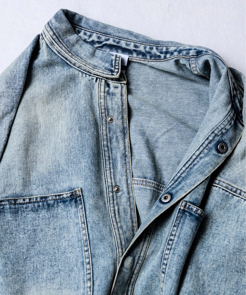 CALIFORNIA OUTFITTERS(カリフォルニア アウトフィッターズ)の「12D10 オーバーサイズ デニムシャツジャケット(デニムジャケット・メンズ・ブルー/ライトブルー・FREE)」の16枚目の写真