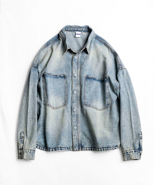 CALIFORNIA OUTFITTERS(カリフォルニア アウトフィッターズ)の「12D10 オーバーサイズ デニムシャツジャケット(デニムジャケット・メンズ・ブルー/ライトブルー・FREE)」の3枚目の写真