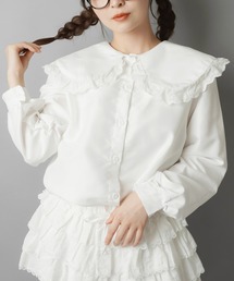 SPINNS | 存在感ビッグ襟で差がつく♪甘さひかえめガーリーブラウス(シャツ/ブラウス)