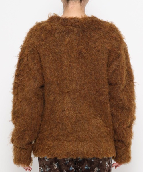 mysty woman（ミスティウーマン）の「モヘヤライクミドルカーデ　640177（カーディガン/ボレロ・レディース・ブラウン/チャコールグレー/アイボリー/ピンク・FREE）」の19枚目の写真