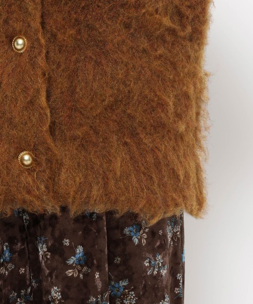 mysty woman（ミスティウーマン）の「モヘヤライクミドルカーデ　640177（カーディガン/ボレロ・レディース・ブラウン/チャコールグレー/アイボリー/ピンク・FREE）」の22枚目の写真