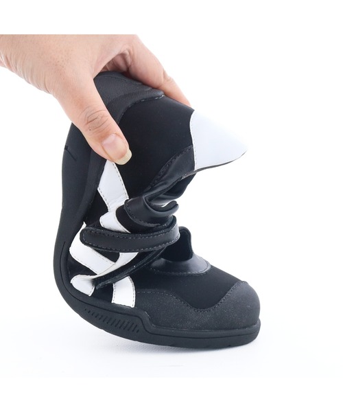 byあしながおじさん（バイアシナガオジサン）の「ダブルストラップバレエスニーカー　8710649（スニーカー・レディース・オフホワイト/ブラック/ライトベージュ・S/M/L/LL）」の17枚目の写真