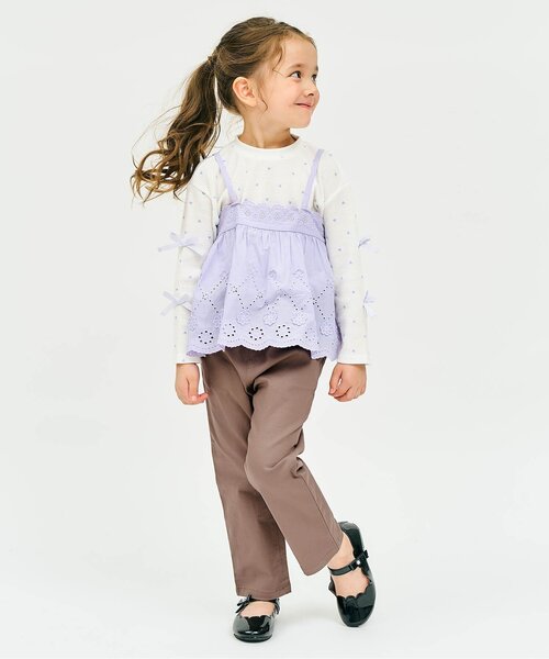 apres les cours(アプレレクール)の「ハートポケットきゅんパンツ_ジュニア対応(その他パンツ・キッズ・ミント/インディゴブルー/ブラウン・100/120/110/90/80/140/130)」の10枚目の写真