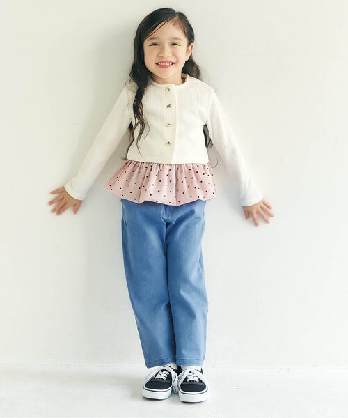 apres les cours(アプレレクール)の「ハートポケットきゅんパンツ_ジュニア対応(その他パンツ・キッズ・ミント/インディゴブルー/ブラウン・100/120/110/90/80/140/130)」の16枚目の写真